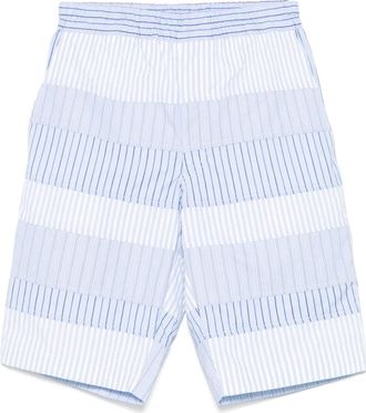Comme Des Gar&ccedil;ons Shorts a righe - Blu