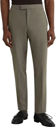 Reiss Found Slim Fit Pants in Dark Sage Green at Nordstrom, Size 38
