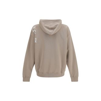 Off-white Vertical Bookish Skate Hoodie - Beige