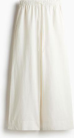 H&M Weite Hose aus Leinenmix - White