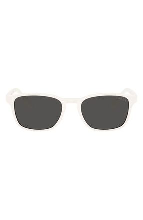 Prada 52mm Pillow Sunglasses in White /Dark Grey at Nordstrom