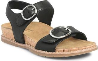 COMFORTIVA Gibson Slingback Platform Wedge Sandal in Black at Nordstrom, Size 6.5