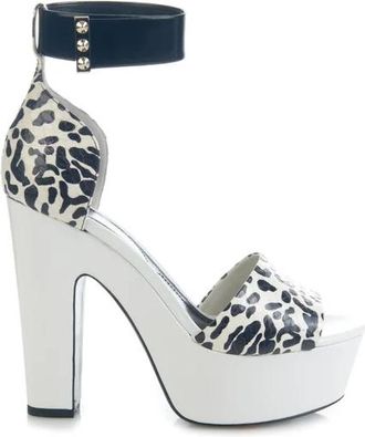 Nicholas Kirkwood Animal-print snakeskin platform sandals Size 36