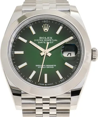 Rolex Datejust 41mm Green Ombre Watch m126300-0026