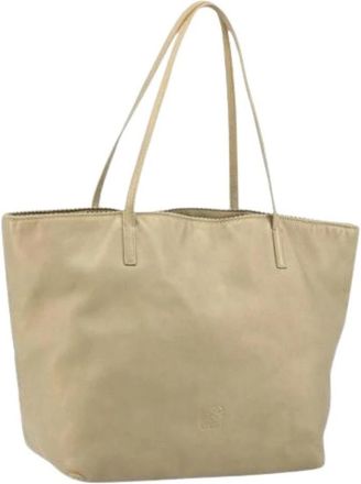 Loewe Pre-owned Tote Bag - Dames - Vintage Shopper - Beige - ONE Size - Leer - Vintage