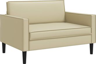 vidaXL Sill&oacute;n Xxl Crema Cuero Sint&eacute;tico Vidaxl