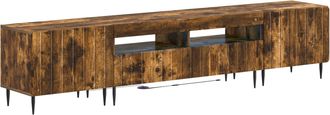 vidaXL Cabinet De Tv Led De 5 Piezas Roble Ahumado Vidaxl