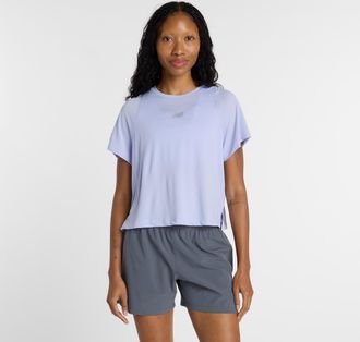 New Balance Funktionsshirt NEW BALANCE, Damen, Gr. XS, daybreak, Obermaterial: 100% Polyester, normal, Rundhals, Shirts Funktionsshirt, sportliche Passform, Kurza