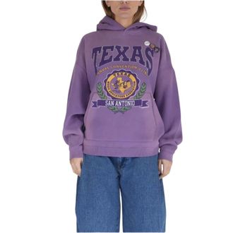 Newtone Hoodies & sweatvesten, Dames, Paars, S, Katoen, Skyler Texas Hoodie