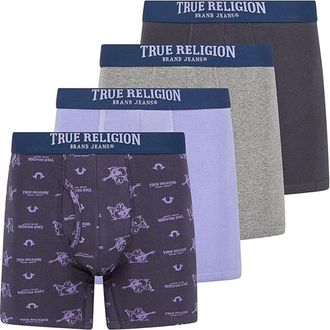 True Religion Boxer Briefs Stretch Underwear Pack of 4 in Purple at Nordstrom, Size Xx-Large