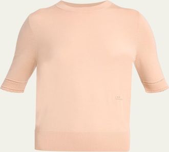 Chlo&eacute; Short Sleeve Pullover Sweater