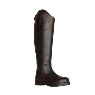 Moretta Ventura Lite Leather Riding Boots in Dark Brown | Size: 4