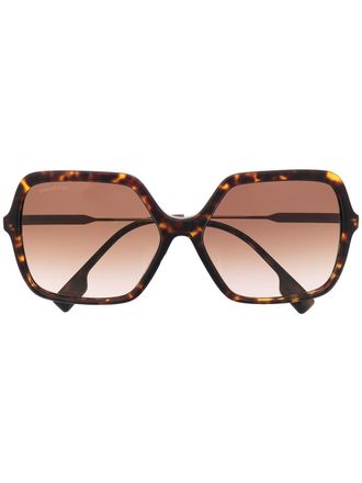 Burberry Sunglasses Zonnebril met oversized montuur - Bruin