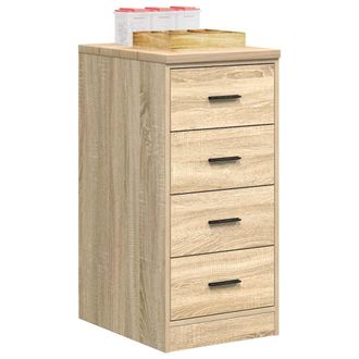 Berkfield Home Garage Storage Cabinet Sonoma Oak 40x51x85 cm Solid Wood Pine in Brown | Size: 40 x 51 x 85 cm