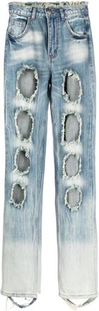 Rui Versleten straight-leg jeans - Dames - Regular Fit Jeans - Blauw - M - Katoen - Jeans