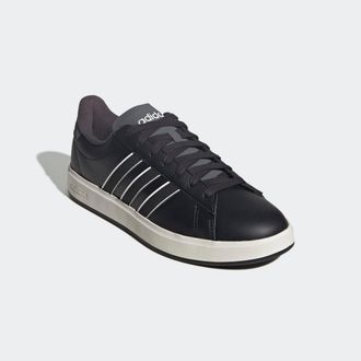 adidas Sneaker ADIDAS SPORTSWEAR GRAND COURT 2.0, Herren, Gr. 42,5, schwarz-weiss (core schwarz, core schwarz, sanftes wei&szlig;), Leder, Synthetik, Schuhe Sneake
