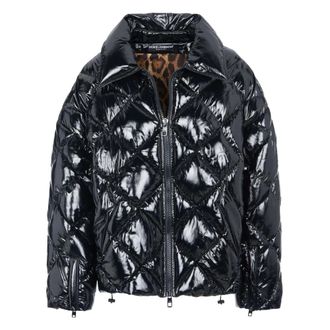 Dolce & Gabbana Gewatteerde jas - Dames - Jassen - Zwart - Maat: 2XS