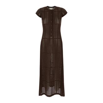 Malo Knitted Dresses, female, Brown, Size: M Knitted Dress
