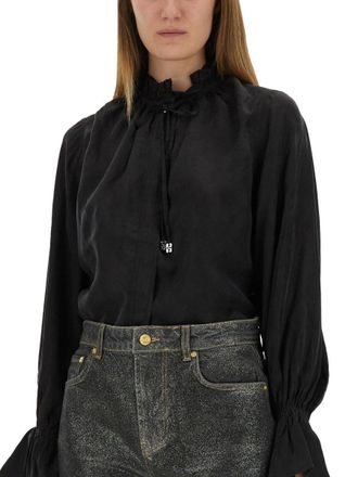 Ganni Fluid Cupro Shirt - Black
