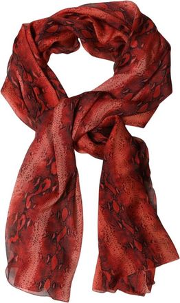 Dolce & Gabbana Printed Silk Sheer Foulard Scarf - Dames - Zijden sjaals - Rood - ONE Size - Accessoires