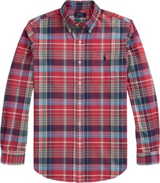 Polo Ralph Lauren Geruit Oxford overhemd - Rood