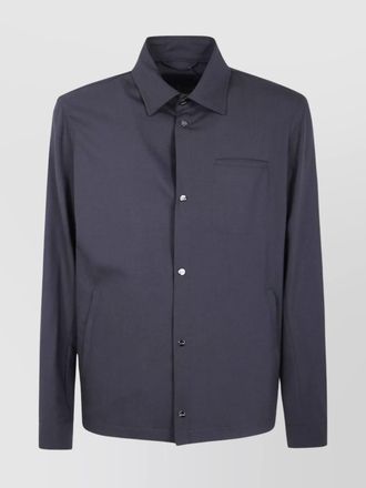 Herno virgin wool shirt jacket