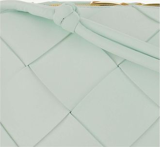 Bottega Veneta Womens Small Cassette Camera Bag Teal Lambskin Shoulder