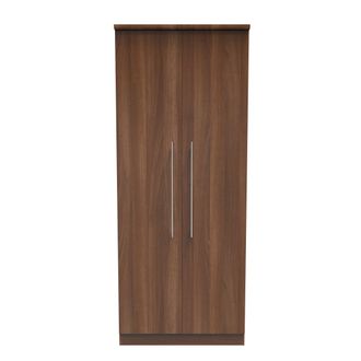 Welcome Furniture Sofia Ready Assembled 2 Door Wardrobe in Noche Walnut - Welcome Furniture | TJ Hughes