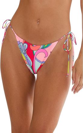Beach Riot Fleur Floral Side Tie Bikini Bottoms in Pop Floral at Nordstrom, Size X-Large