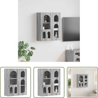 vidaXL Armadio appeso - Armadio pensile con lo scaffale Grigio Sonoma 59 x 20 x 71.5 cm