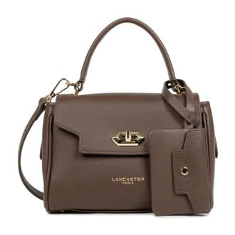 Lancaster Tassen, Dames, Bruin, ONE Size, Katoen, Mademoiselle Grace Small Flap Bag