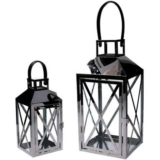 Vacchetti Vacchetti - Farol Cuadrado Metal Plateado 1-2 Cm19x19h42