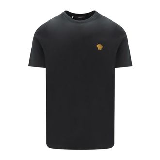 Versace Heren, Tops, Zwart, Maat: M Katoen