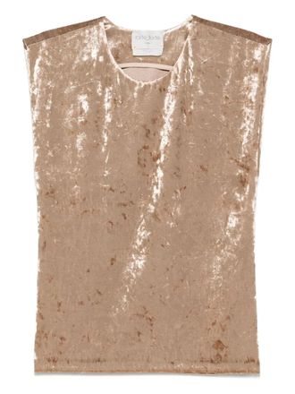 Forte_Forte velvet top - women - Polyester/Elastane - II - Neutrals