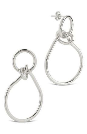 Sterling Forever Aubree Twist Knot Dangle Earrings in Silver at Nordstrom Rack