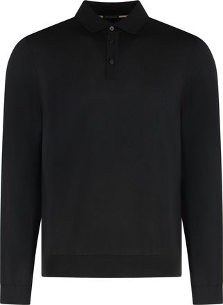 HUGO BOSS Knitted Wool Polo Shirt