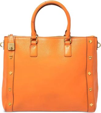 MCM Borsa tote con borchie - Arancione
