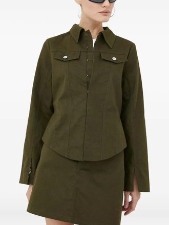 Résumé organic cotton fitted jacket - Green