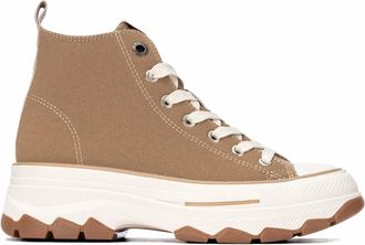 Refresh Womens Suede High Top Sneakers In Taupe New