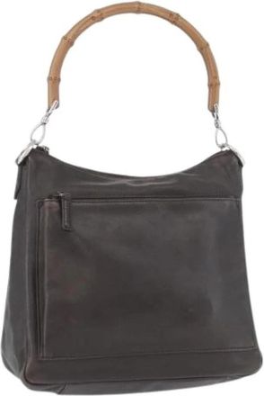 Gucci Pre-owned Vintage Schoudertas - Dames - Vintage Schoudertas - Bruin - ONE Size - Leer - Vintage