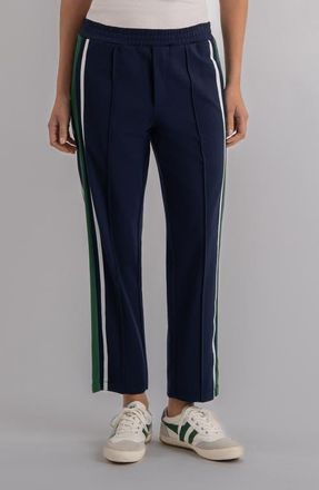 Kut from the Kloth Copa Side Stripe Ankle Track Pants in Navy/Green at Nordstrom, Size X-Large