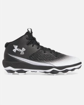 Under Armour Mens Spotlight Mid Football Cleats In Black / White