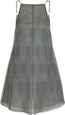 Emporio Armani Abito corto con strato semi trasparente - Grigio