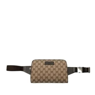 Gucci Pre-owned Canvas Belt Bag - Dames - Pre-owned - Beige - Maat: ONE Size Leer