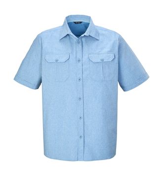 Killtec Funktionshemd KILLTEC KOS 47 MN WVN SHRT, Herren, Gr. XXL, Normalgr&ouml;ssen, blau (stahlblau), Obermaterial: 100% Polyester;Futter: 100% Polyester, Hemde