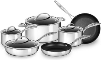 Scanpan Haptiq Stainless Steel 10 Piece Cookware Set
