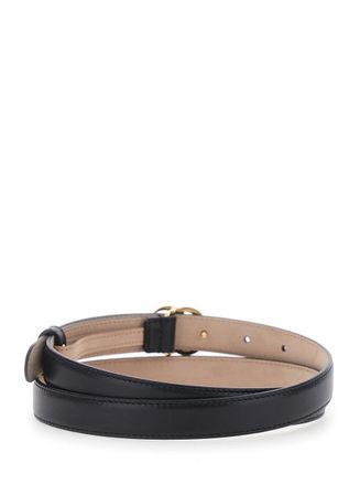 Gucci Womens Leather Belt, Black