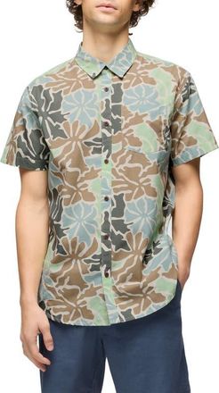 Prana Stimmersee Short Sleeve Button-Up Shirt in Canvas Boogie Bloom at Nordstrom, Size Xx-Large
