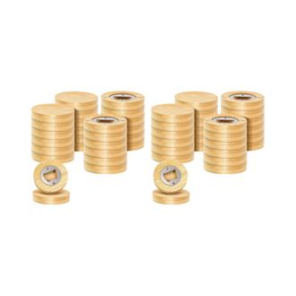 OEM Juego De 48 Abridores De Botellas Magn&eacute;ticos, 6,3 Cm, Bamb&uacute;, Forma Redonda, Para Refrigerador, Im&aacute;n De Madera, Adhesivo Para Refrigerador