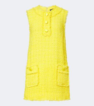 Dolce & Gabbana Cotton-blend tweed minidress